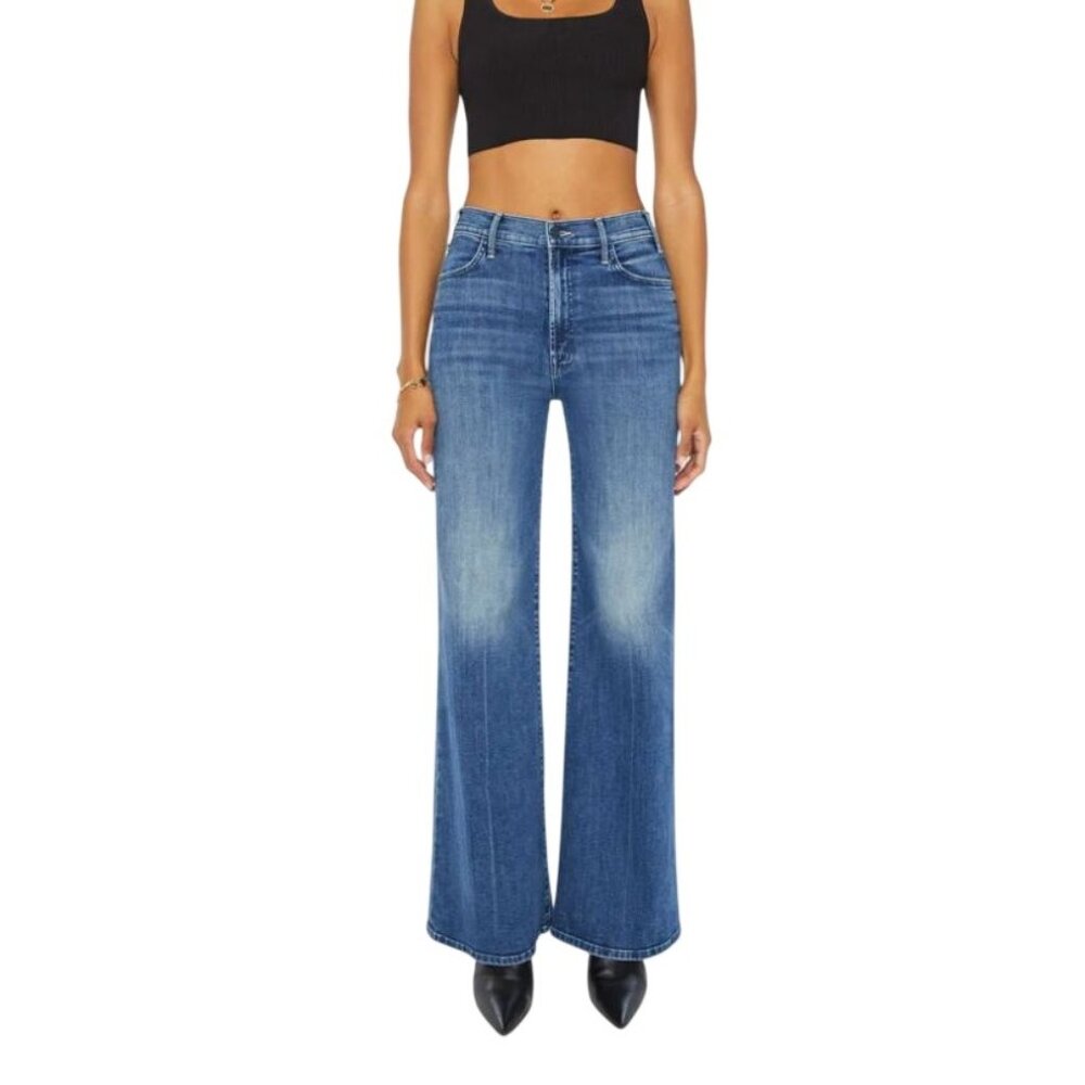 MOTHER Blue High-Rise Flare Jeans